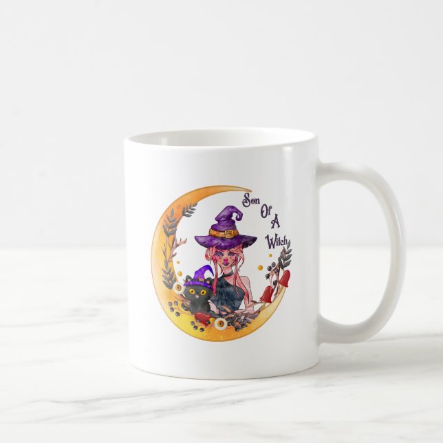 Son of a Witch – Crescent Moon Design Coffee Mug (Right)