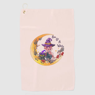 Son of a Witch – Crescent Moon Design Golf Towel