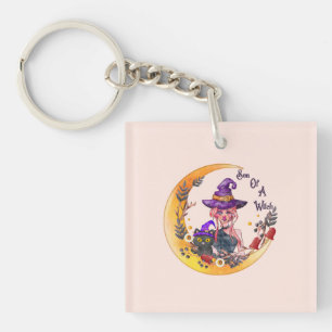 Son of a Witch – Crescent Moon Design Key Ring