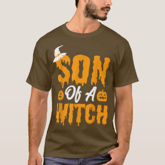 Son of a Witch Halloween Trick Or Treat Boys Wizar T-Shirt
