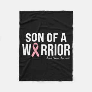 Son Of Breast Cancer Survivor Awareness Pink Fleece Blanket