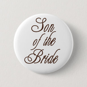 Son of Bride Classy Browns 6 Cm Round Badge