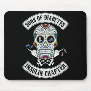 Son Of Diabetes Insulin Chapter Funny Skull Mouse Pad