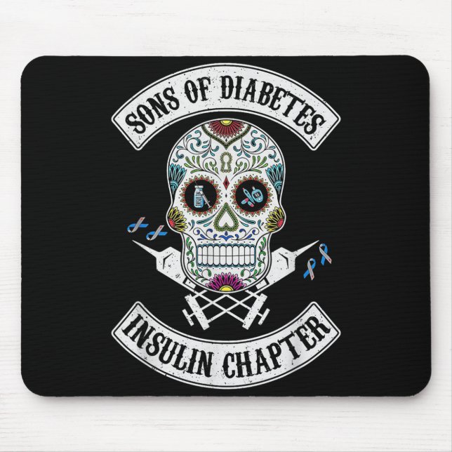 Son Of Diabetes Insulin Chapter Funny Skull Mouse Pad (Front)