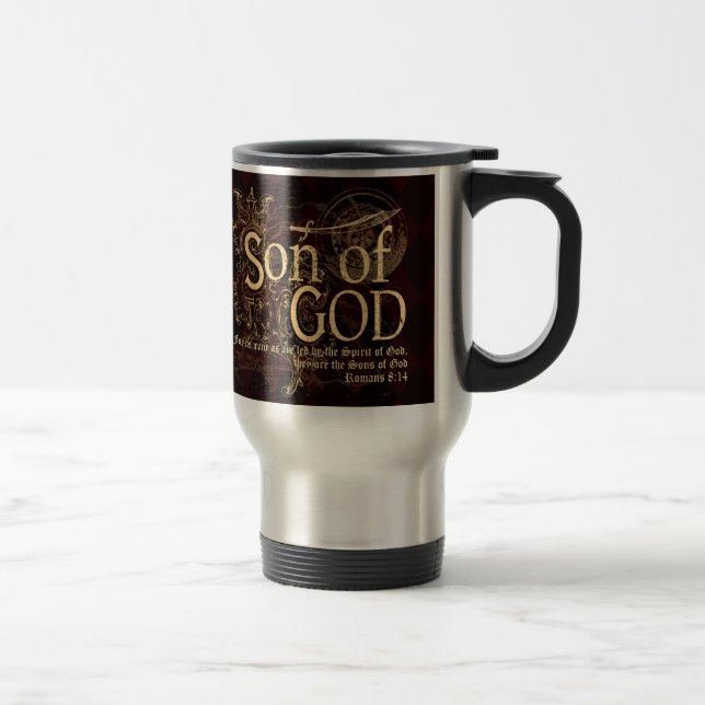 Son of God, Romans 8:14 Christian Travel Mug (Right)