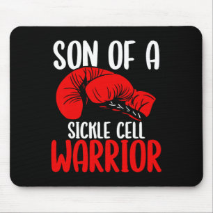 Son Of Sickle Cell Warrior Awareness Movement Ribb Mouse Pad