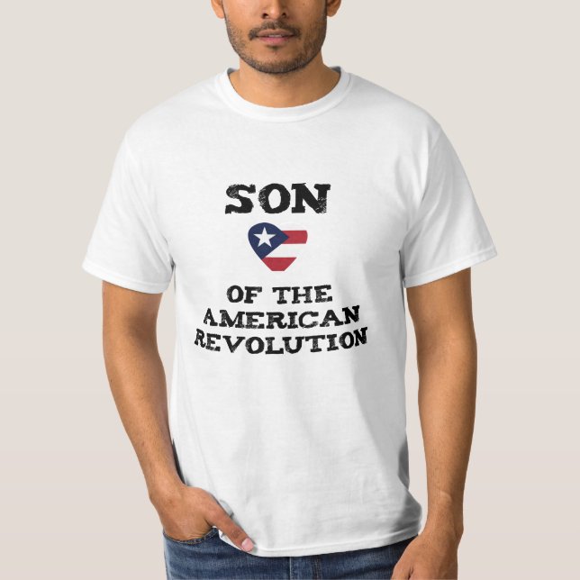 Son of the American Revolution USA Star Eagle Dad  T-Shirt (Front)