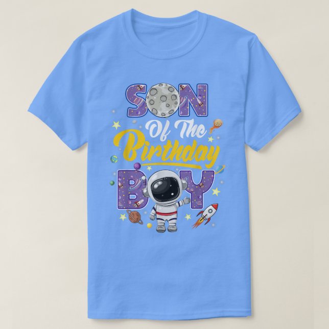 Son Of The Birthday Boy Astronaut Matching Family  T-Shirt (Design Front)
