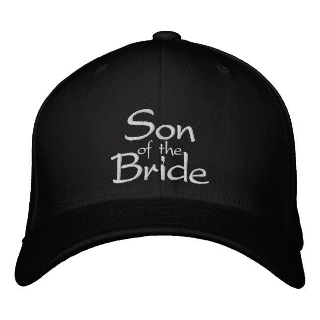 Son of the Bride Embroidered Wedding Cap (Front)