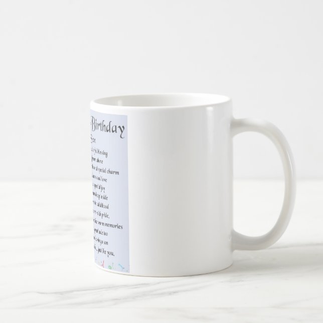Son Poem  - 40th Birthday Design Coffee Mug (Right)