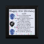 Son Poem  - 40th Birthday Design Gift Box<br><div class="desc">A great gift for a son on his 40th birthday</div>