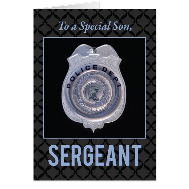 Son, Promotion to Sergeant in Police Department (Front)