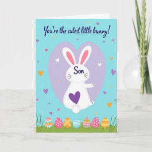 Son Purple Heart Pattern Card