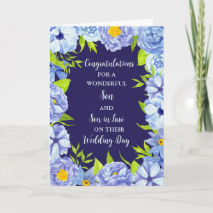 Son & Son in Law Wedding Day Congratulations Card