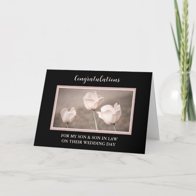 Son & Son in Law Wedding Day Congratulations Card (Front)