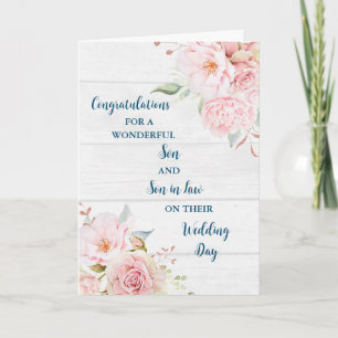 Son & Son in Law Wedding Day Congratulations Card