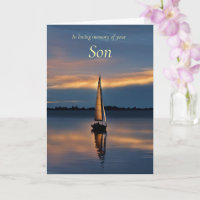 Son Sympathy with Serene Seascape Sailboat