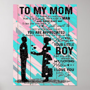 Son To Mum Gift For Mum, Mum Birthday Gift Idea Poster