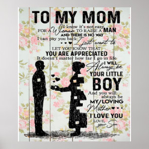 Son To Mum Gift For Mum, Mum Birthday Gift Idea Poster
