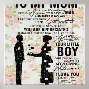 Son To Mum Gift For Mum, Mum Birthday Gift Idea Poster