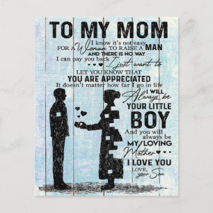 Son To Mum Gift, Personalise Letter To My Mum Gift Flyer