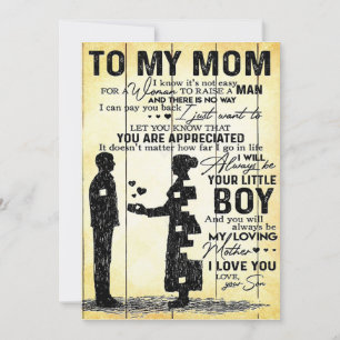 Son To Mum Gift   Special Gift For Family Holiday Card