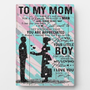 Son To Mum Letter, To My Mum Gift Plaque