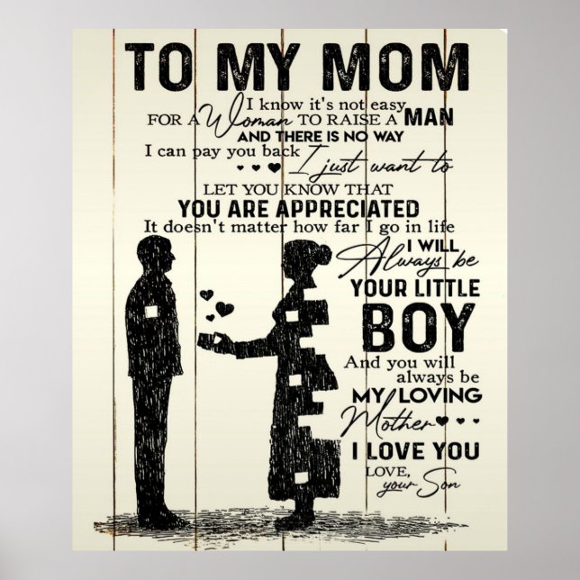 Son To Mum Vertical Poster | Lovely Gift (Front)