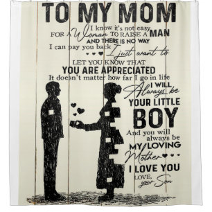 Son To Mum Vertical Poster   Lovely Gift Shower Curtain