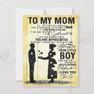 Son To My Mum Gift, Best Gift for Mum, Invitation