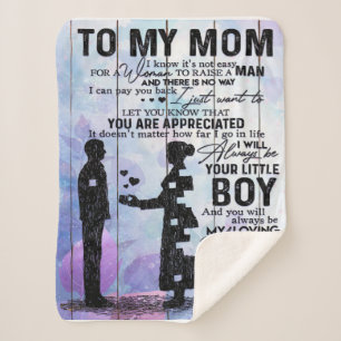 Son To My Mum Gift   Lovely Holiday Gift Sherpa Blanket
