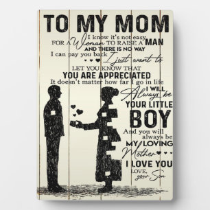 Son To My Mum Home Decor Gift For Mummy Plaque