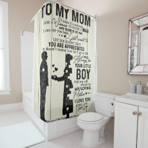 Son To My Mum Home Decor Gift For Mummy Shower Curtain