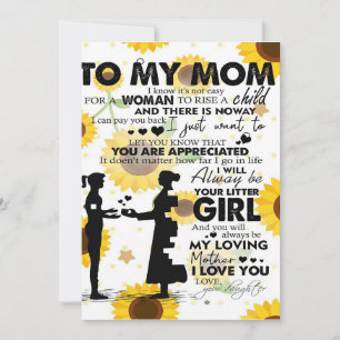 Son To My Mum Letter   Cute Gift for Mum Holiday Card