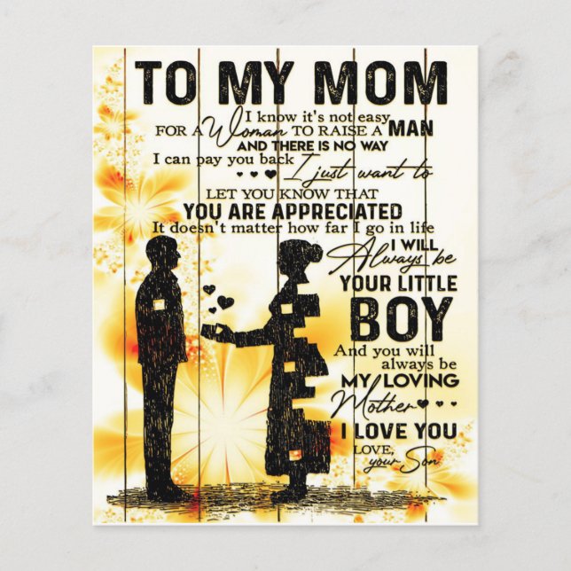 Son To My Mum Letter, Family Gift, Flyer (Front)