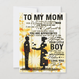 Son To My Mum Letter, Family Gift, Invitation