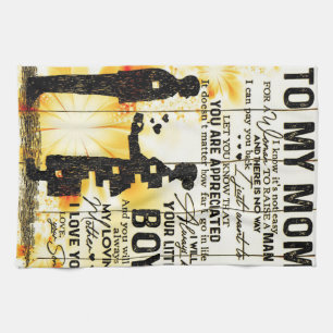 Son To My Mum Letter, Family Gift, Tea Towel