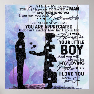 Son To My Mum Letter, Home Decoration, Poster