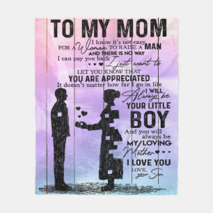 Son To My Mum Letter, Mother Birthday Gift Fleece Blanket