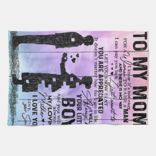 Son To My Mum Letter, Mother Birthday Gift Tea Towel