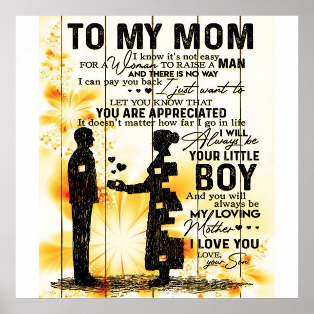 Son To My Mum Letter | New Home Decor Gift (Front)