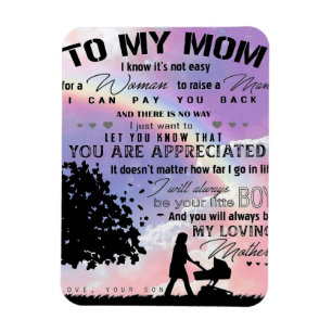 Son To My Mum Letter New Home Present Magnet