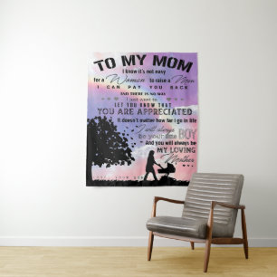 Son To My Mum Letter New Home Present Tapestry