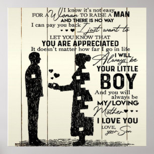 Son To my mum letter, Special gift to mum Poster