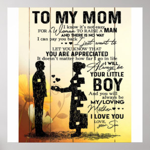 Son To My Mum Present   Cute Gift for Mummy Poster