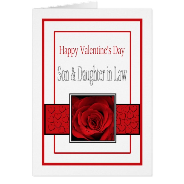 Son & Wife  Happy Valentine's Day Roses (Front)