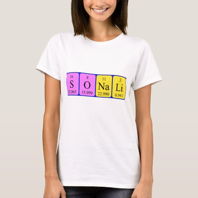 Sonali periodic table  name shirt (Front)