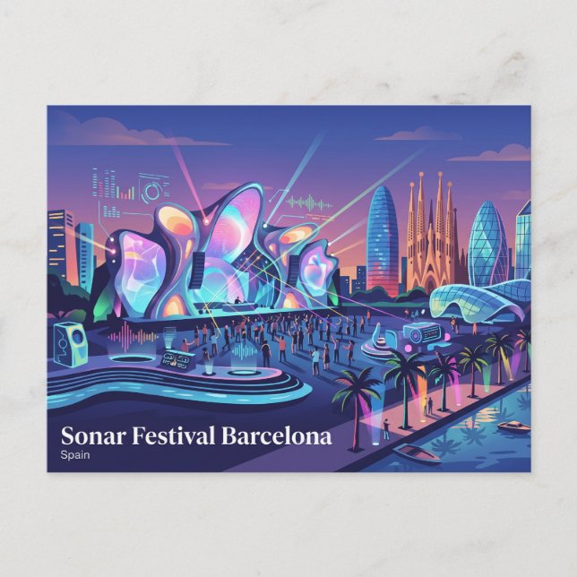 Sonar Festival Barcelona Spain Postcard (Front)