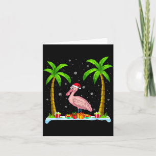 Sonbill Santa Hat Palm Tree Beach Xmas Pajama Card