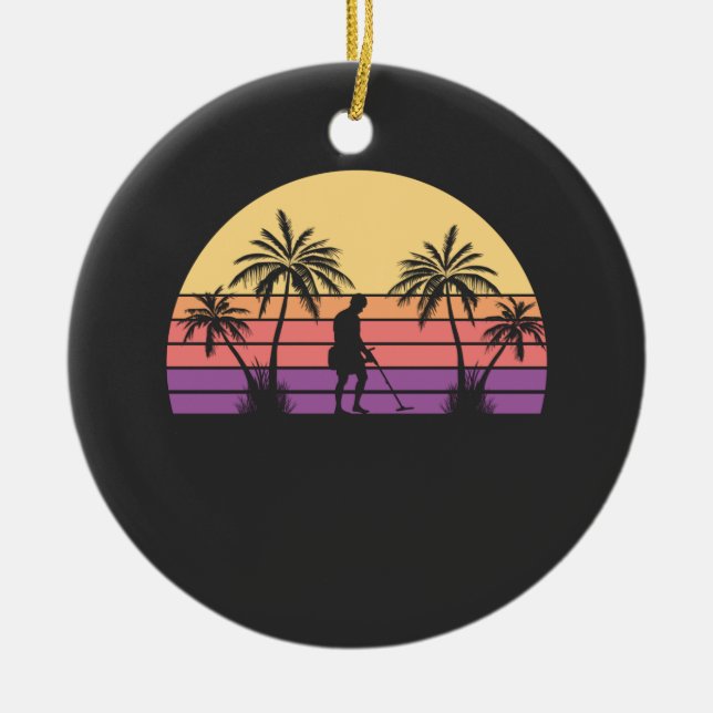 Sondeln Metal Detectorist Ceramic Tree Decoration (Front)